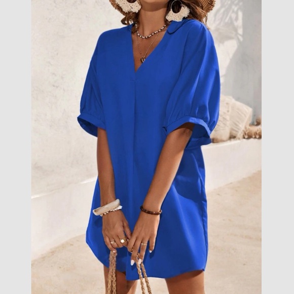 Luxe V neck mini dress - Picture 7 of 11